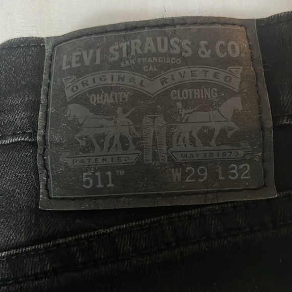 Levi’s Black 511 Straight Jeans - Picture 3 of 3
